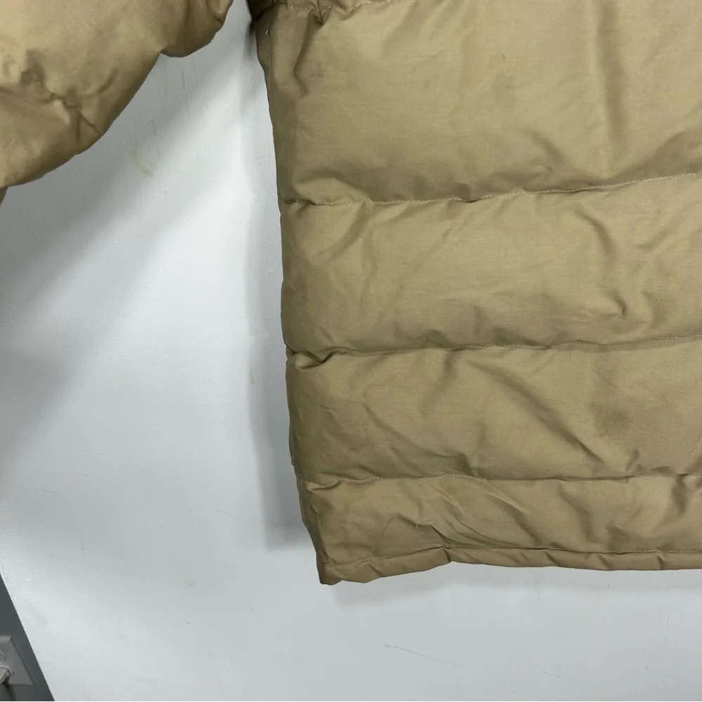 REI VINTAGE tan goose down puffer coat